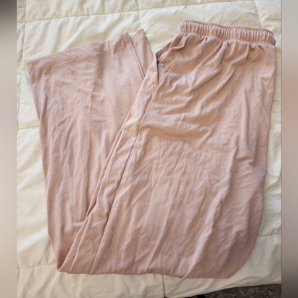 Natori Blush Pink Wide Leg Lounge Pants